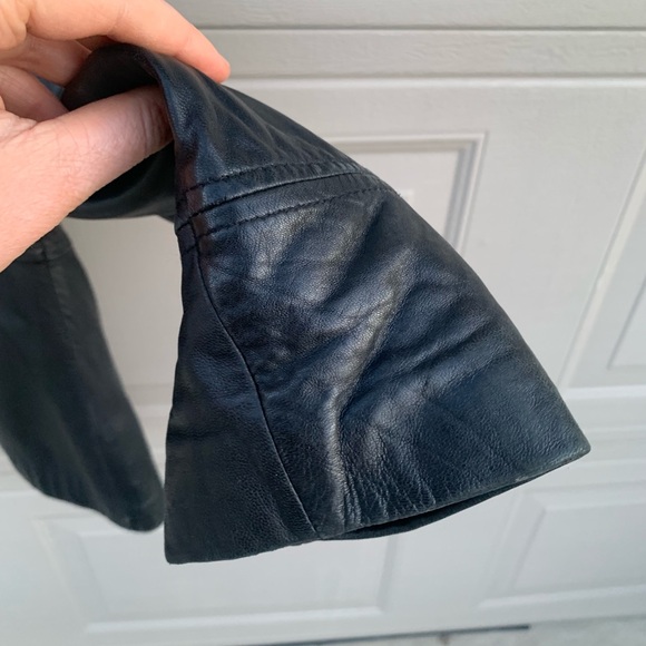 wilson leather black leather coat women’s size M - Picture 7 of 8